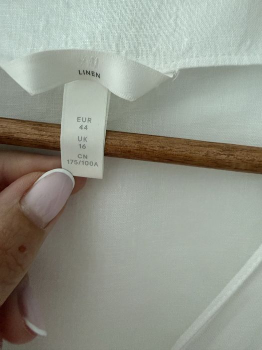 Bluzka damska len Xl wiazana H&M 44 guziki idealna