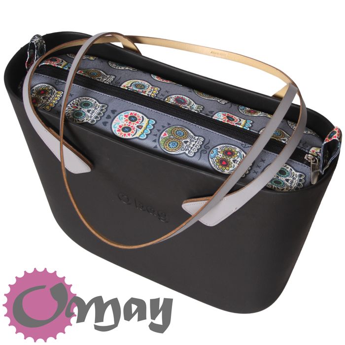 organizer do OBAG MINI szary czachy boho 2 kieszenie wkład OMAY