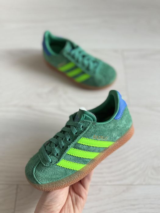 Дитячі кросівки кеди Adidas Gazelle CF EL C Green