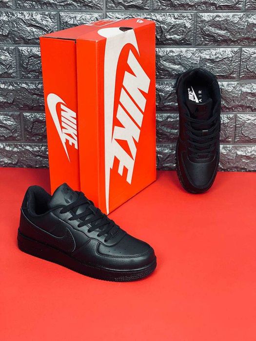 Кроссовки Nike Air Force мужские черные кросовки Найк Форс аф1