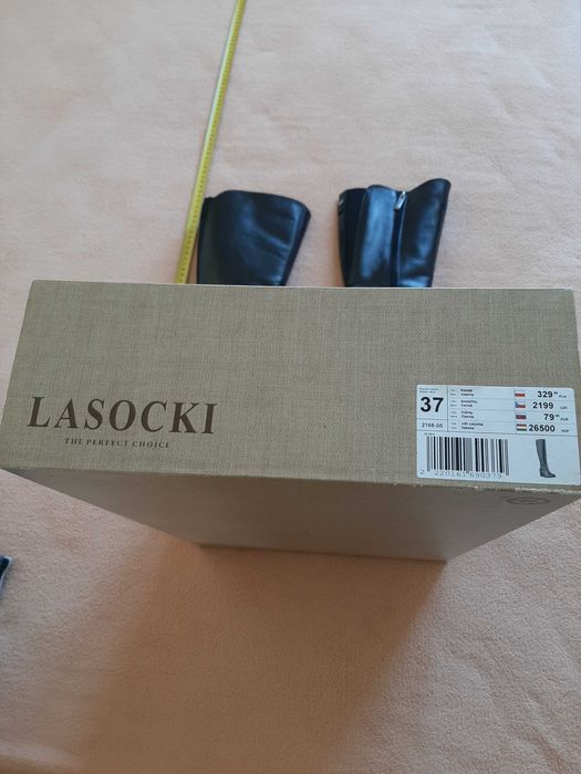 Buty damskie kozaki LASOCKI rozmiar 37 kolor czarny.
