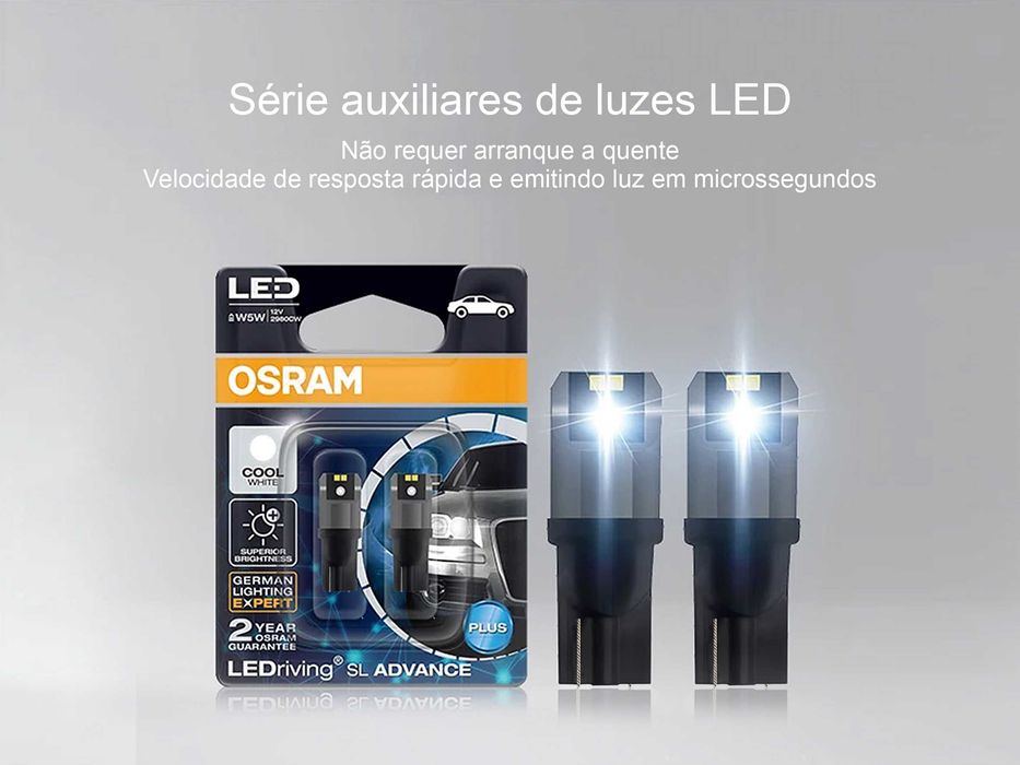 Lâmpada LED T10 6000K 12V W5W 194 LEDriving SL Advance 6000K Branco - OSRAM