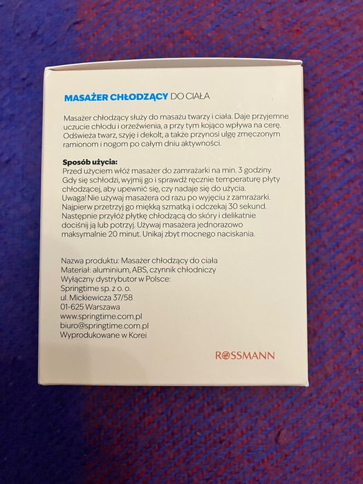 Rossmann masażer chłodzący do ciała