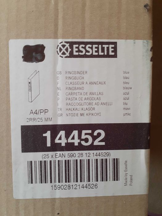 Segregator Nowy Esselte 14452, A4 wąski cienki (5,- szt.), niebieski