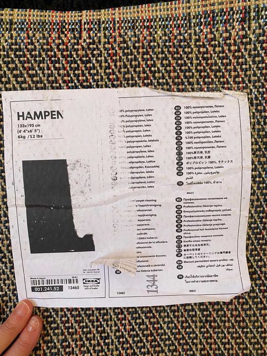 Tapetes pretos de pêlo comprido Hampen Ikea em bom estado