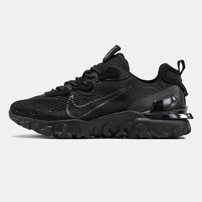 Кросівки Nike React Vision Black premium | Кроссовки Найк чоловічі