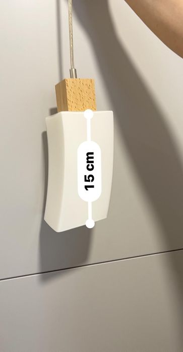Lampa wisząca szkło biale