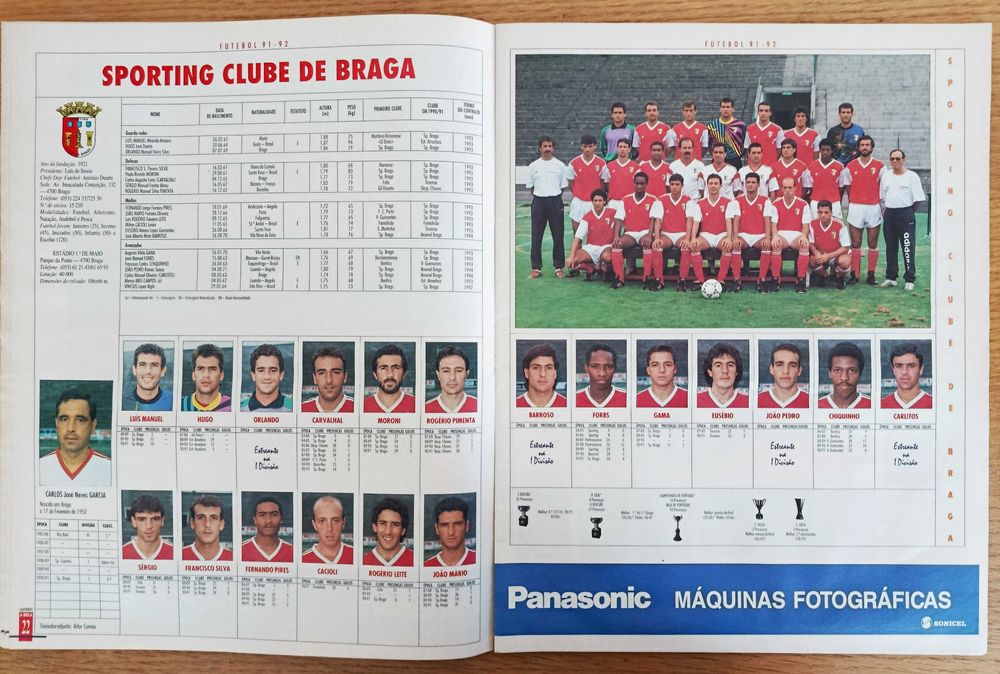 Cadernos de A Bola nº 21 - Época 91-92
