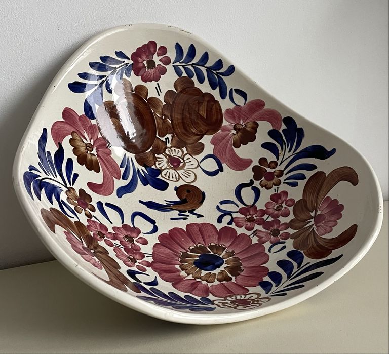 Fajans / Ceramika / Patera / Owocarka / Kosz na owoce / PRL Włocławek