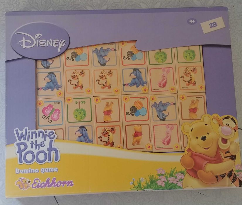 Domino drewniane Nowe Puchatek Tygrysek Disney Simba Urocze Nowe