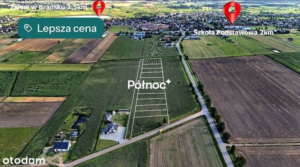 Działki budowlane w Brańsku.