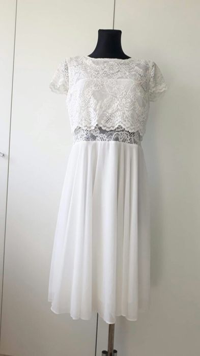 Kremowa sukienka Asos nowa r.40 L