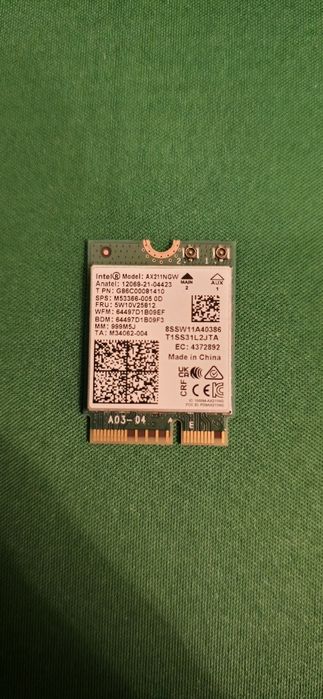 Wi Fi 6 E модуль intel ax211 Mediatek Qualcomm Killer
