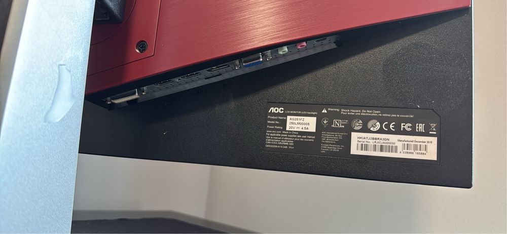 Monitor AOC 240hz AG251FZ