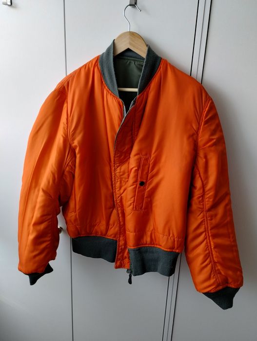 Alpha Industries MA-1 made in usa 80s Ideal zipper olive green