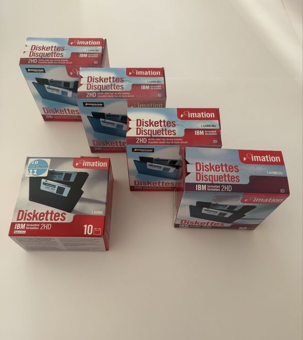Caixa de 10 diskettes/disquetes imation