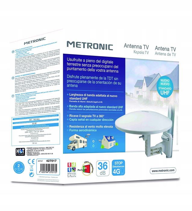 outlet antena zewnętrzna metronic 427017 biała