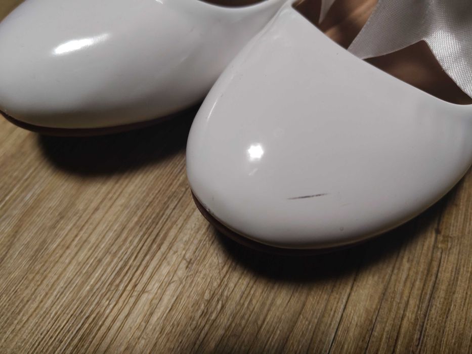 Śliczne balerinki z kokardką dziewczęce 33 rozmiar