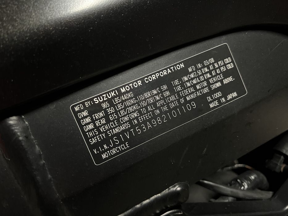 Suzuki V-Strom DL1000 2008’