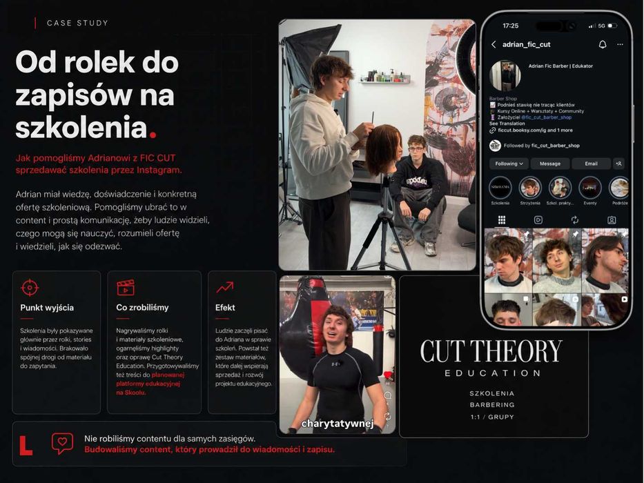 Prowadzenie social media | Instagram, Facebook, TikTok | Rolki