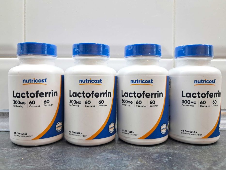 Nutricost, Lactoferrin 300 мг (60 капс.), лактоферрин, лактоферин
