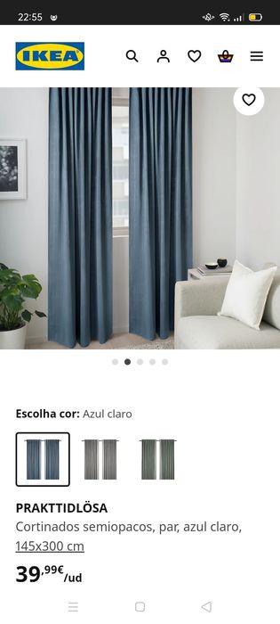 Cortinados Prakttidlosa 1par, IKEA. NOVOS