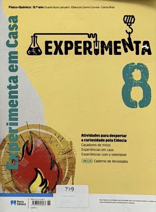 Manuais Físico-Química 8.º Ano - Coleção "Experimenta" - Porto Editora