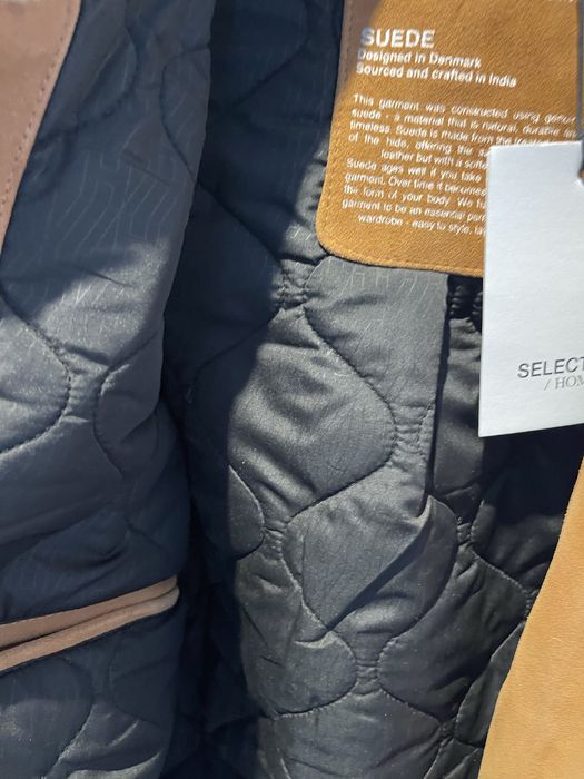 Куртка SELECTED Jacket бомбер замша нова