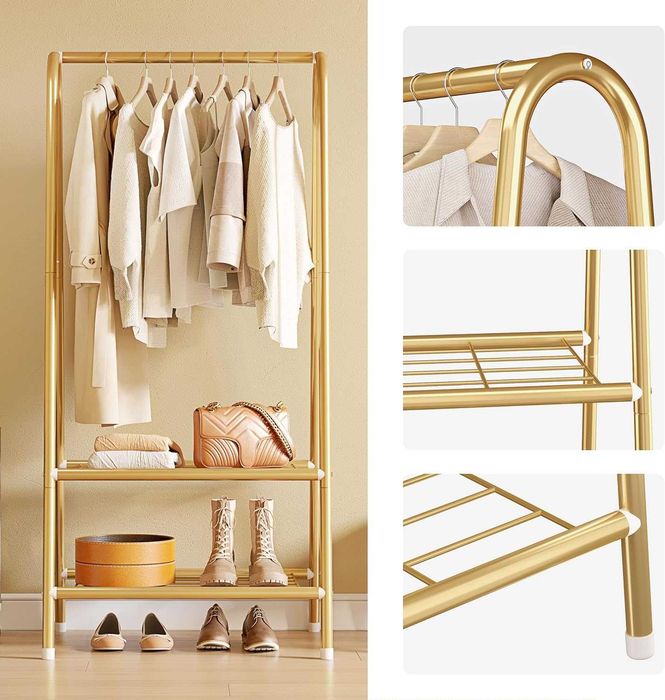 Cabide bengaleiro 157,5 x 62 x 35 cm [DOURADO | BRANCO | PRETO]   NOVO