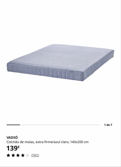 Colchão 140x200 ikea