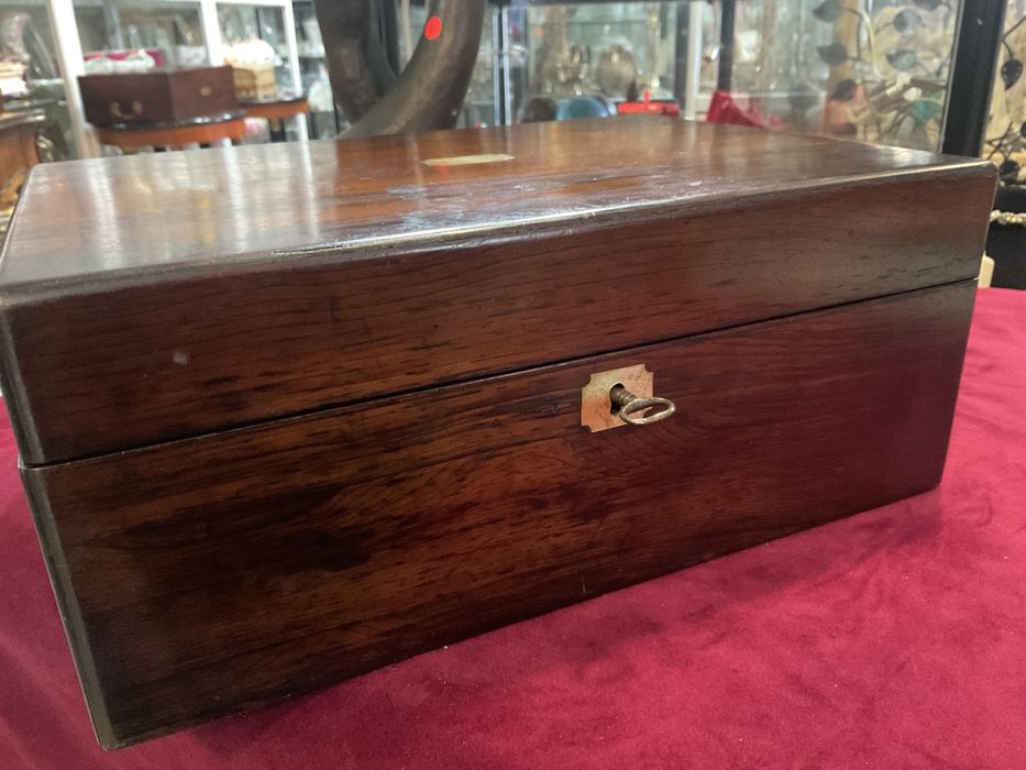 Caixa de estojo mahogany inglesa 30x21x12,5 cm