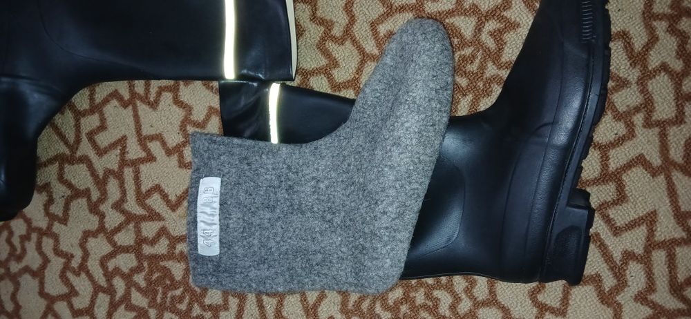 Гумові чоботи з валянком 46 розмір