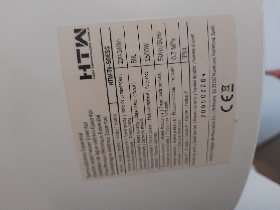 Cilindro  agua  quente  HTW