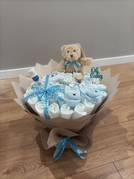 Bukiet pieluszkowy baby shower