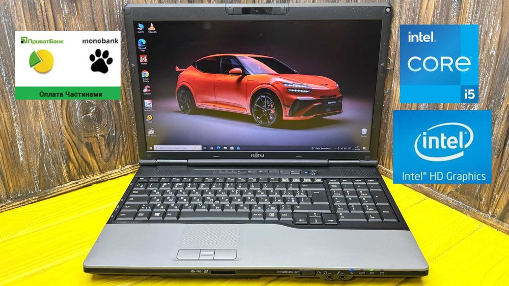 Бюджетний Офісний Ноутбук Fujitsu Lifebook E752 /15.6"/Intel Core i5/SSD 128 GB