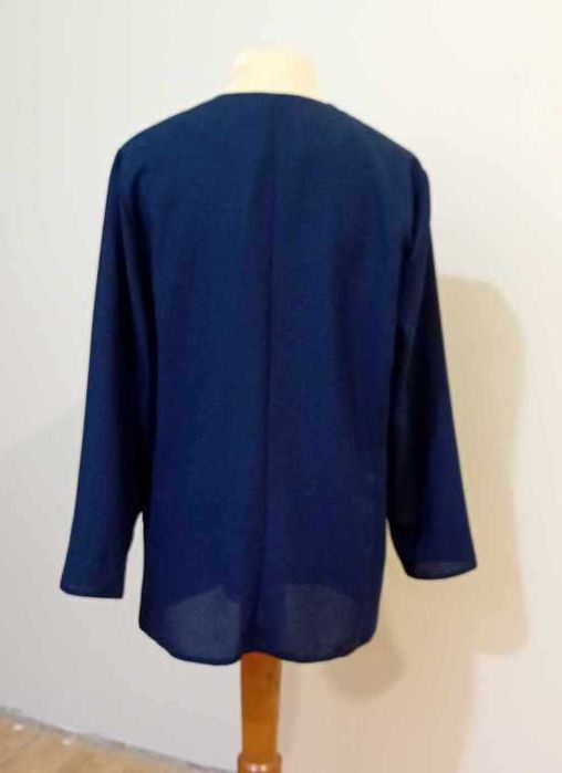 żakiet granatowy złote guziki