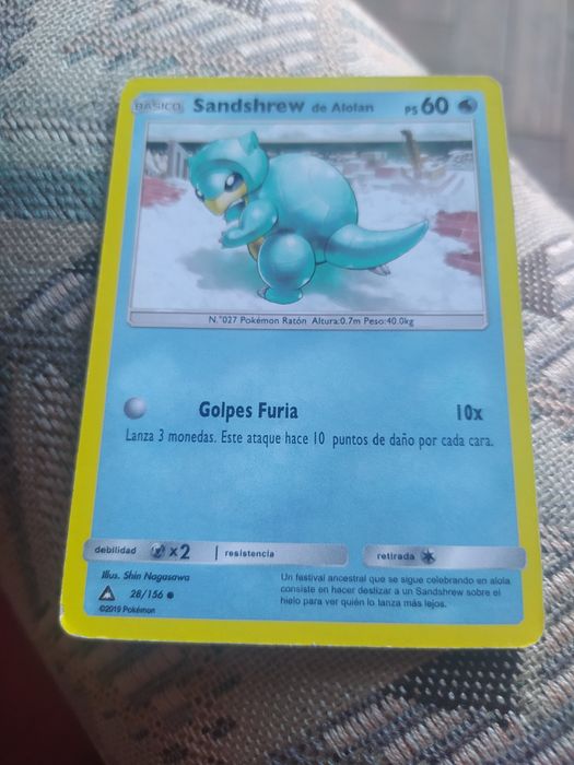 Sandshrew Spanish Card 28/156 - Free CTT Shipping