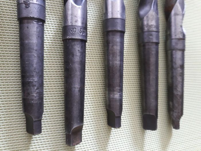 Wiertła do metalu 20,5 HSS z uchwytem morsa z płetwą - 6 szt - Toczone