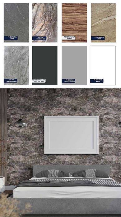 Painel PVC Imitação Mármore 1220x2800 - Revestimento parede
