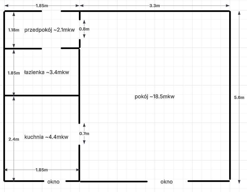 kawalerka 29.8 mkw, blok Łaska 75, drugie piętro - z piwnicą