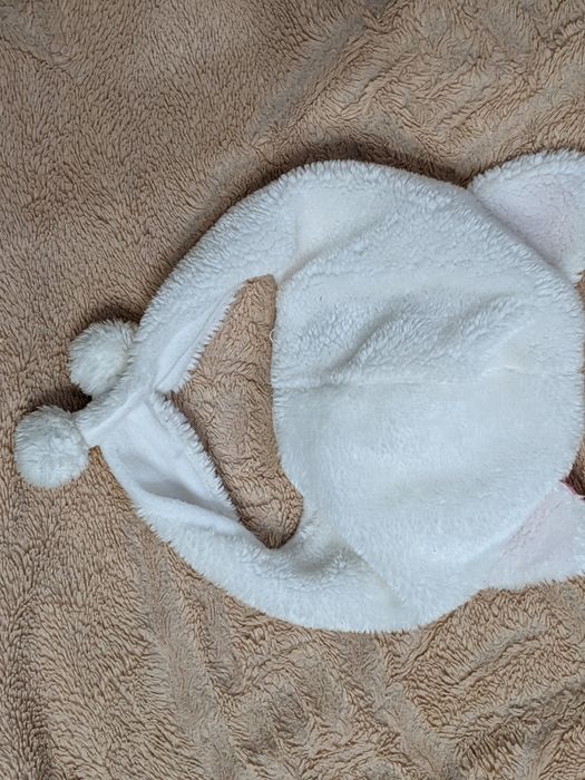 Пушистая шапка с ушками, Кошка, на утренник, на новый год