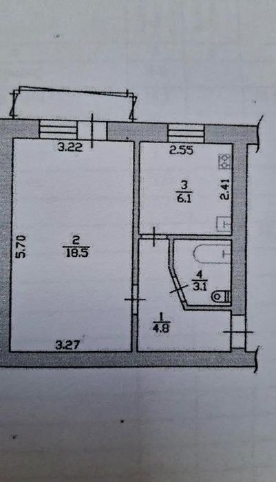 В продажі однокімнатна квартира в Броварах (вул.Київська). MK