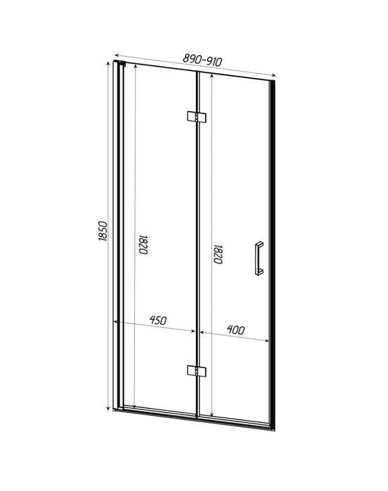 Душові двері  Brava 90 см