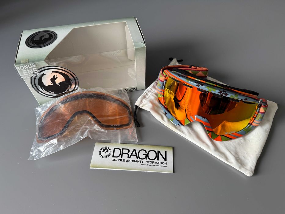 SUPER gogle snowboardowe DRAGON D2 Peruvian / Red Ion + Amber – OKAZJA
