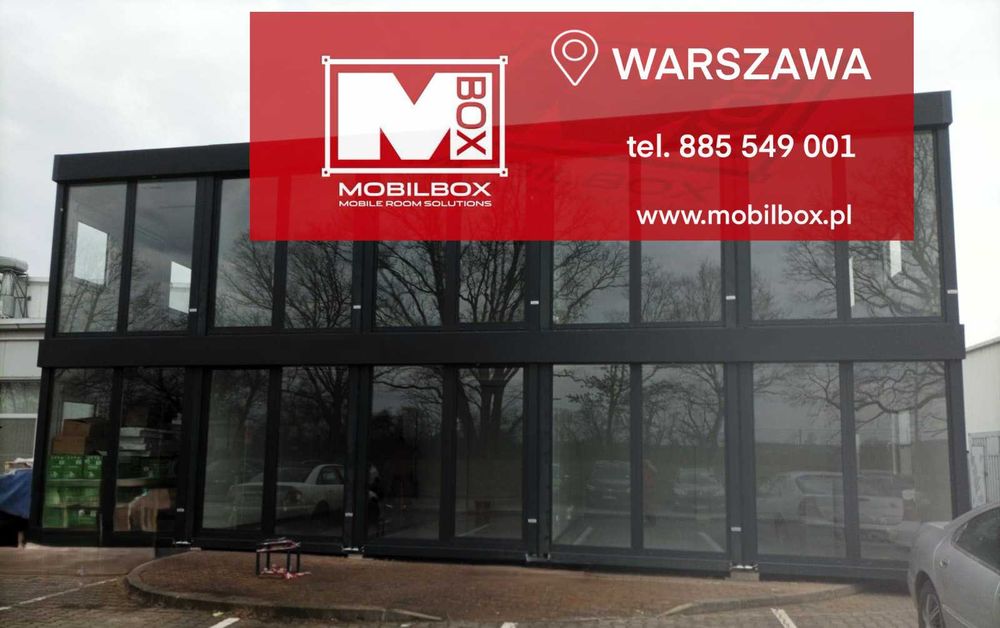 pawilon biurowy z kontenerów, kontenerowy pawilon, pawilon, biuro