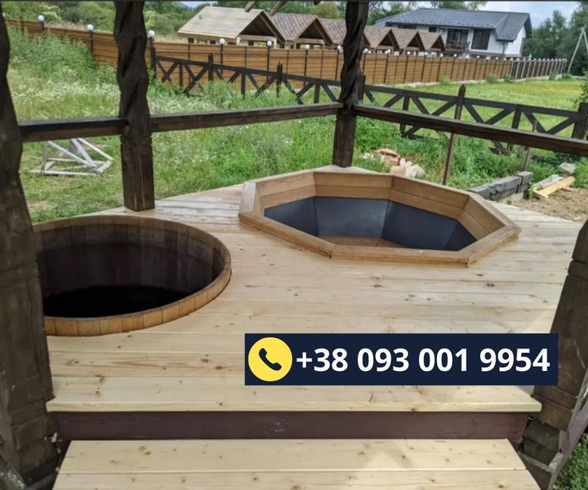 ВИРОБНИК‼️Чан на дровах до 8 осіб. Закарпатська купель для купання