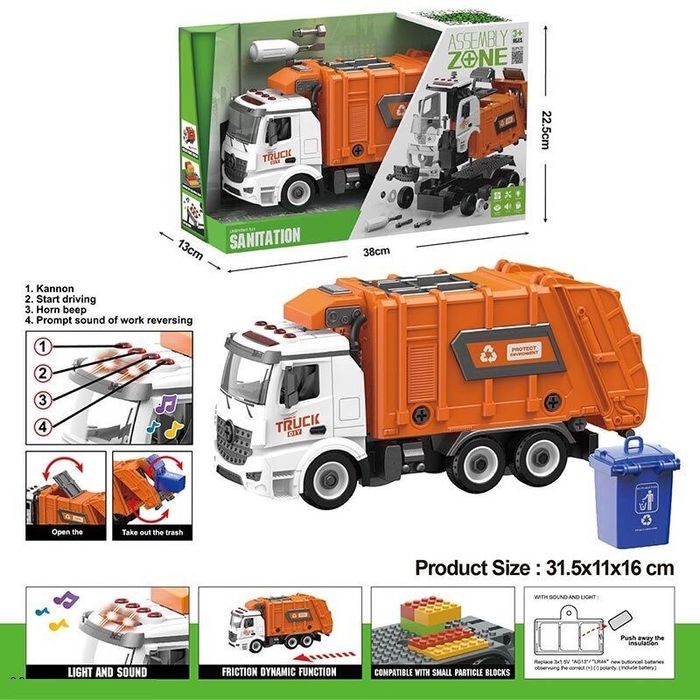 Машина-конструктор (інерція, підсвічування, звуки, рухливі елементи)