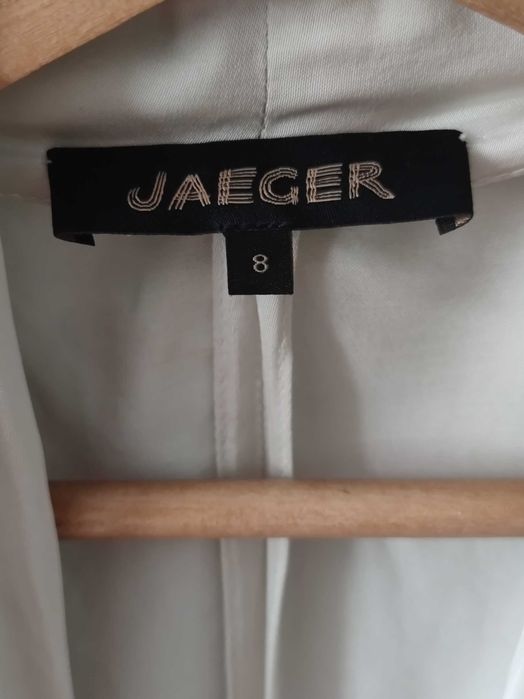 Elegancka kremowa narzutka bluzka damska tunika rozpinana Jaeger S