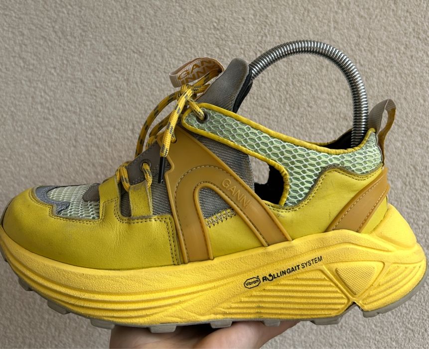GANNI buty sportowe skóra rozmiar 37 vibram podeszwa sneakersy