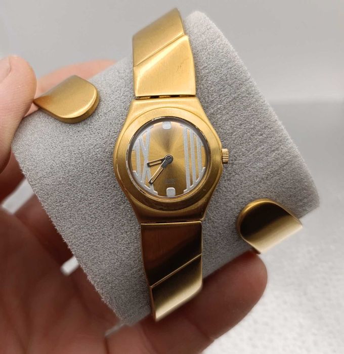 Zegarek damski bransoleta Swatch Irony Lady, vintage, 2001, śliczny!